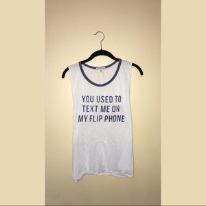 Thin white and blue shirt